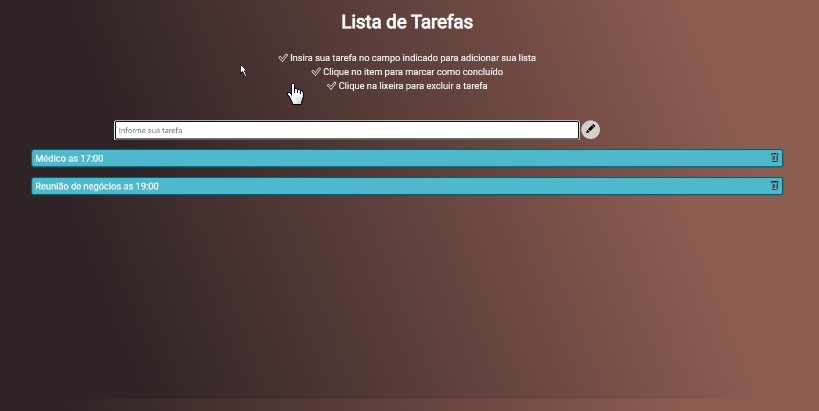 Lista de Tarefas